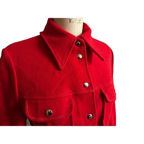 Vintage Knockabouts Pendleton Red Virgin Wool Jacket EUC USA SMALL - Picture 5 of 7